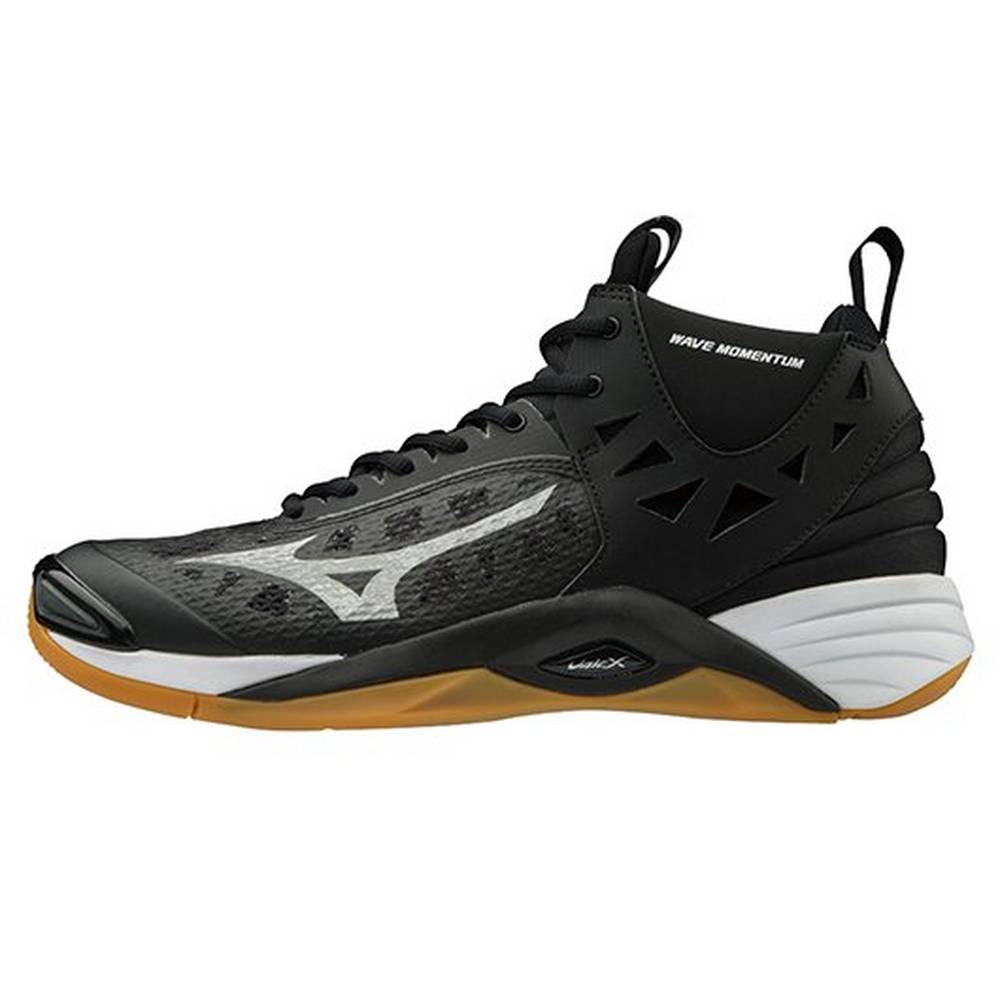 Tenis Para Voleibol Mizuno Wave Momentum Mid Para Hombre Negros/Plateados 8697325-DA